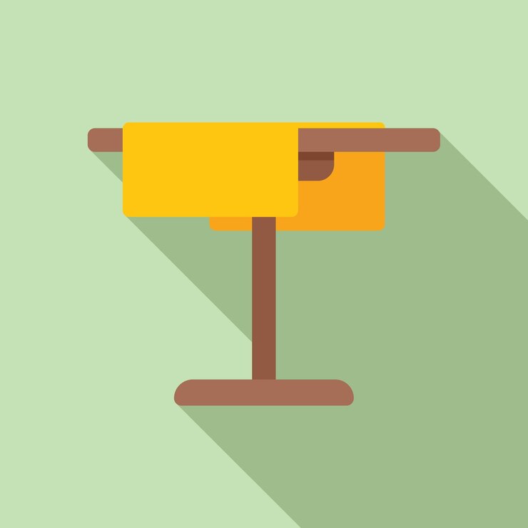 Vector icono de mesa de madera para picnic vector plano parasol de proyecto