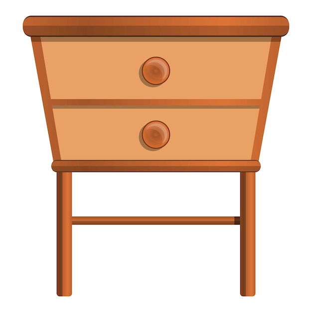 Icono de mesa de noche de la casa Icono vectorial de mesa de cama de la casa para el diseño web aislado en fondo blanco