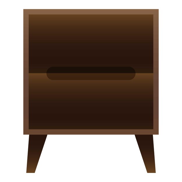 Icono de mesa de noche del dormitorio Icono vectorial de mesa de sueño del dormitorio para diseño web aislado sobre fondo blanco