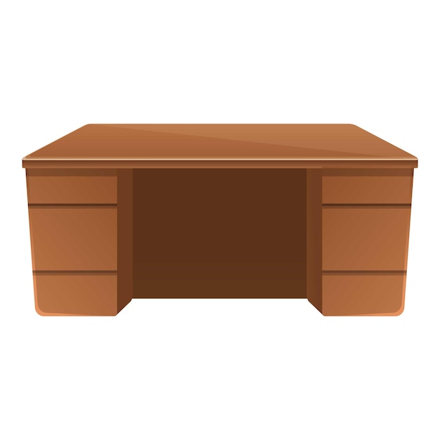 Icono de mesa de oficina Caricatura de icono de vector de mesa de oficina para diseño web aislado sobre fondo blanco