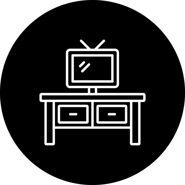 Ícono de la mesa de televisión