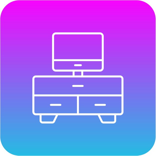 Ícono de la mesa de televisión