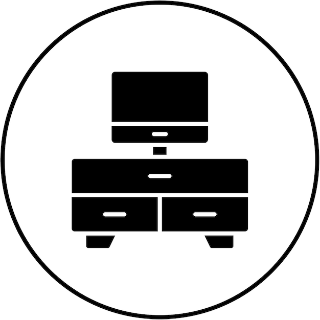 Ícono de la mesa de televisión