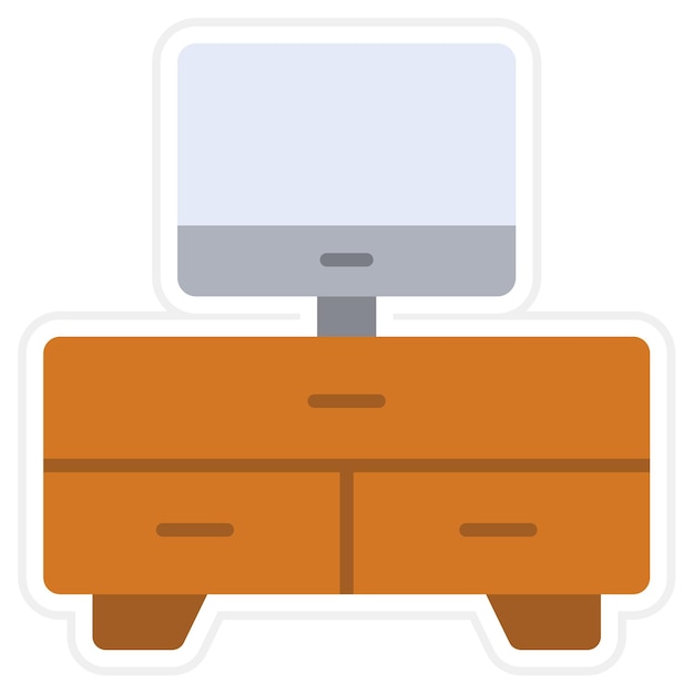 Ícono de la mesa de televisión