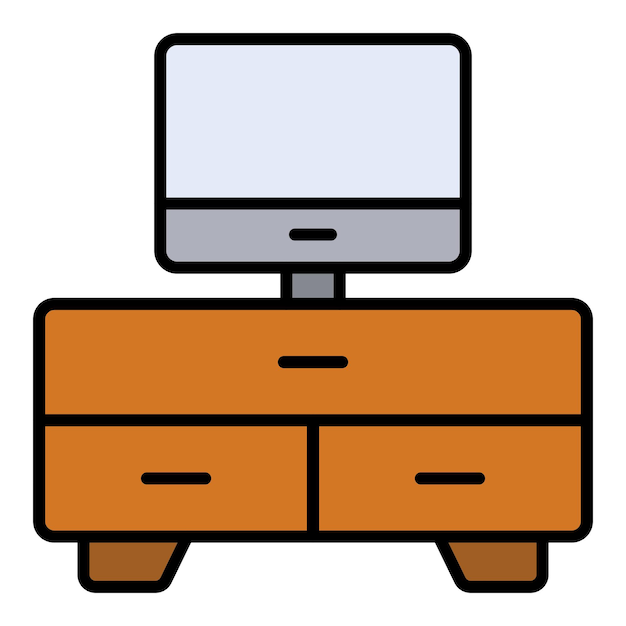 Ícono de la mesa de televisión