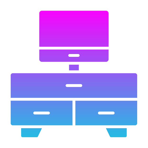 Ícono de la mesa de televisión