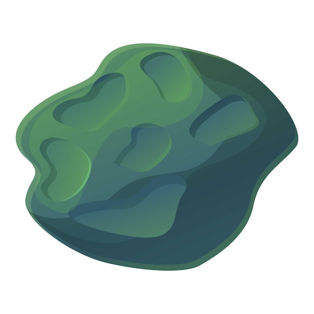 Icono de meteorito de asteroide Caricatura de icono vectorial de asteroide de meteorito para el diseño web aislado en fondo blanco