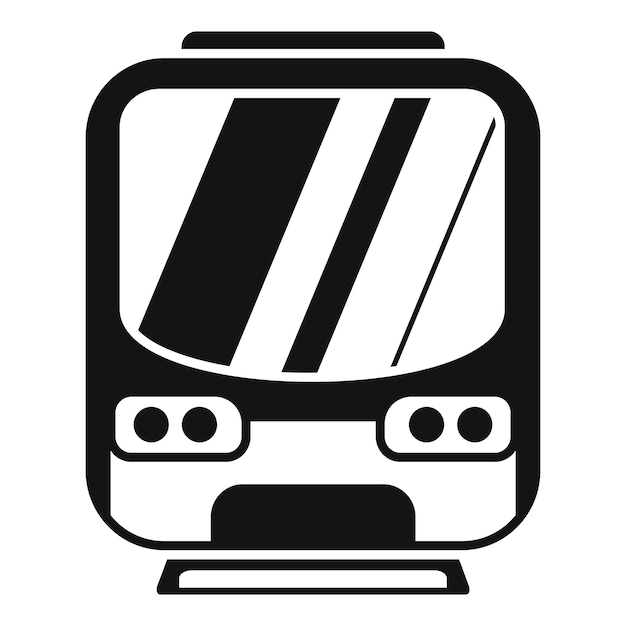 Vector el icono del metro rápido del metro es un vector simple el transporte ferroviario