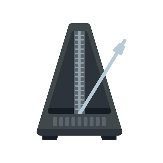 Icono de metrónomo Ilustración plana del icono de vector de metrónomo para diseño web