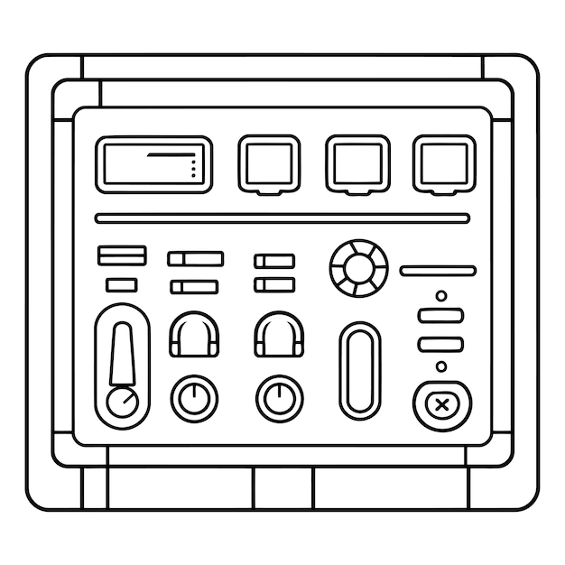 Icono de mezclador de sonido ilustración general del ícono vectorial de mezclatura de sonido para la web