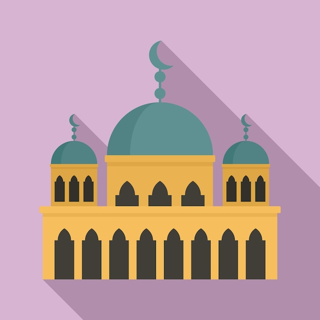 Vector icono de mezquita moderna ilustración plana del icono vectorial de mezquita moderno para el diseño web