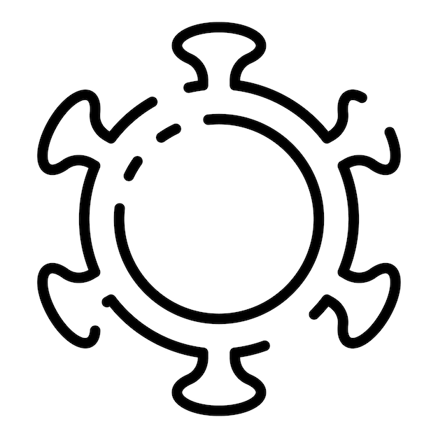 Icono de microbio Icono de vector de microbio de esquema para diseño web aislado sobre fondo blanco