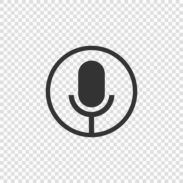 Icono de micrófono aislado ilustración vectorial