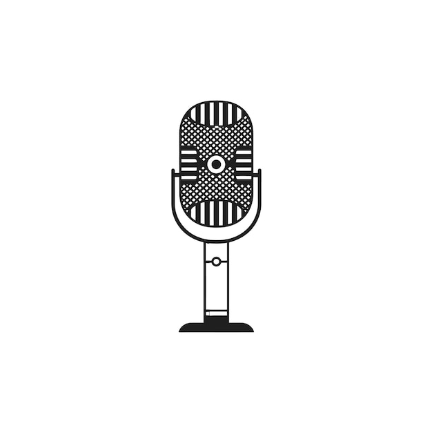 El icono del micrófono antiguo