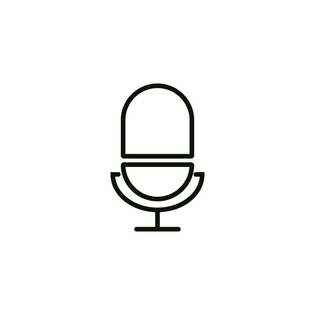 Icono de micrófono Elemento del icono de la aplicación Diseño gráfico de calidad premium