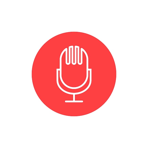 Icono de micrófono Elemento del icono de la aplicación Diseño gráfico de calidad premium