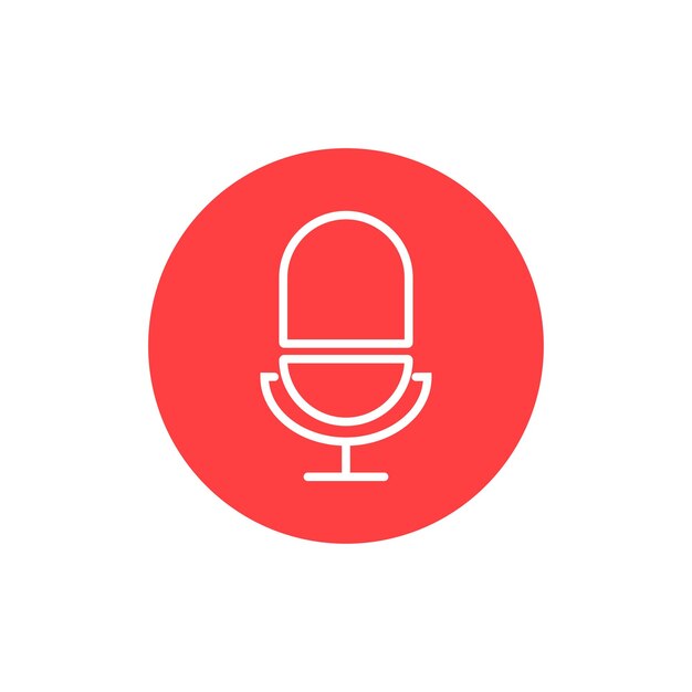 Icono de micrófono Elemento del icono de la aplicación Diseño gráfico de calidad premium
