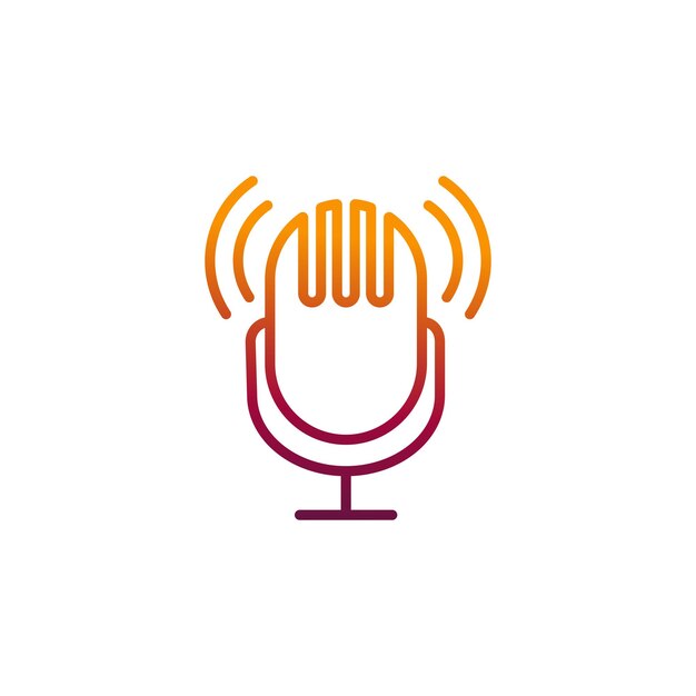 Icono de micrófono Elemento del icono de la aplicación Diseño gráfico de calidad premium