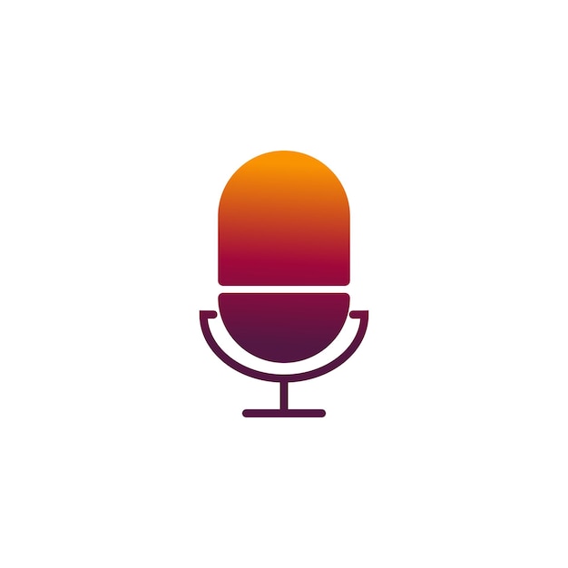 Icono de micrófono en estilo plano Ilustración de vector de micrófono sobre fondo blanco aislado