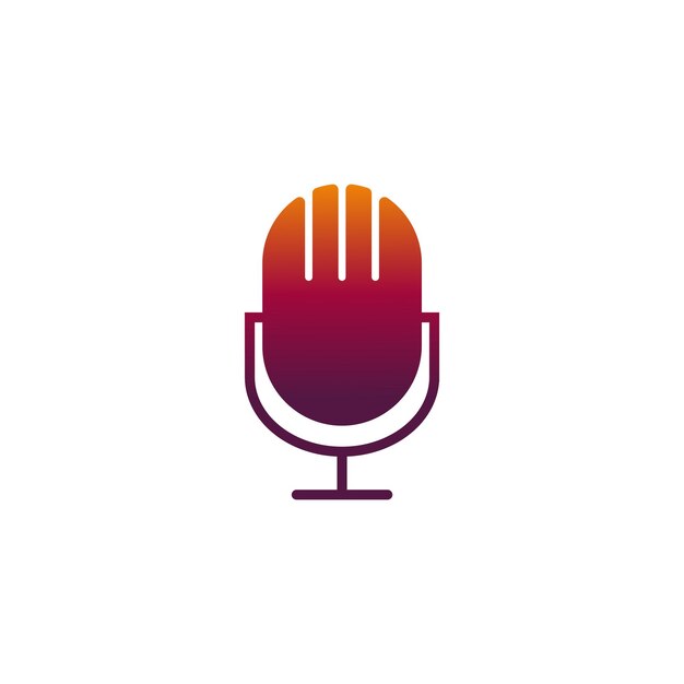 Icono de micrófono en estilo plano Ilustración de vector de micrófono sobre fondo blanco aislado