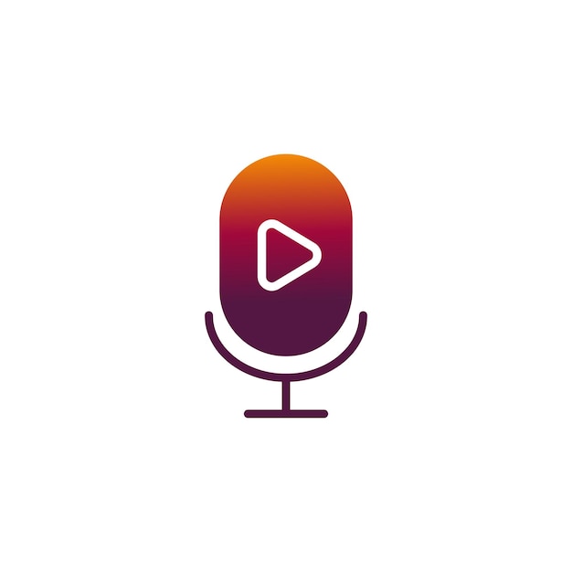 Icono de micrófono en estilo plano Ilustración de vector de micrófono sobre fondo blanco aislado