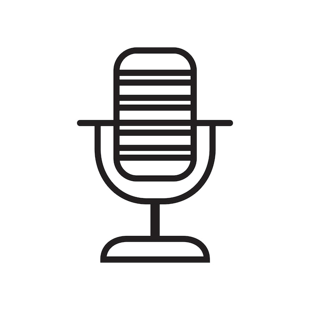 icono de micrófono plantilla vectorial logotipo colección de moda diseño plano