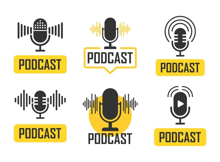 Vector icono de micrófono de podcast en estilo plano ilustración de vector de entrevista de audio sobre fondo aislado concepto de negocio de signo de altavoz de estudio