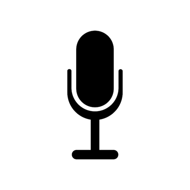 Icono de micrófono Símbolo de grabación de audio Icono de micrófono captura de audio símbolo de grabación de sonido dispositivo de entrada de audio Icono de línea vectorial para Negocios y Publicidad