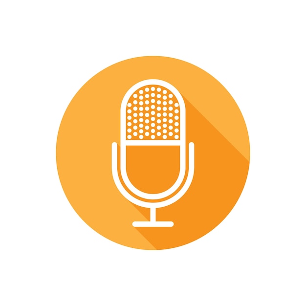 Icono de micrófono vectorial aislado