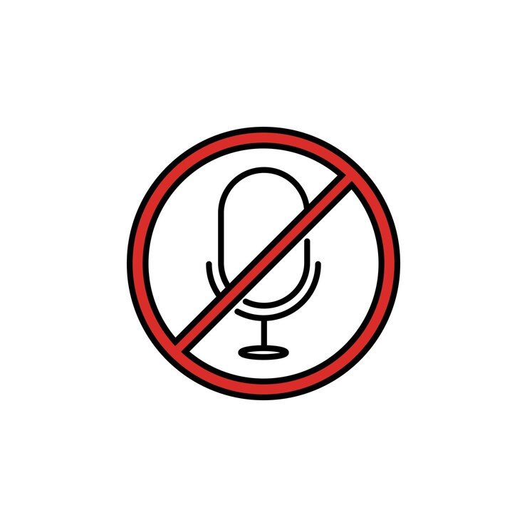 Vector sin icono de micrófono
