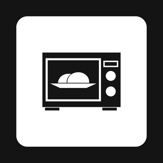 Icono de microondas en estilo simple aislado en fondo blanco Ilustración vectorial del símbolo de los electrodomésticos