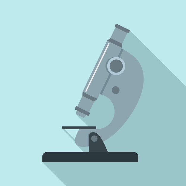 Icono de microscopio de biología Ilustración plana del icono vectorial de microscopia de biología para el diseño web