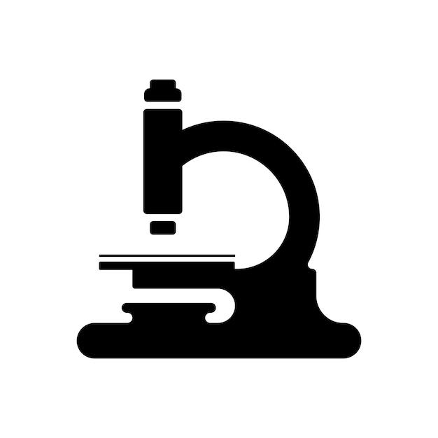 icono de microscopio en fondo blanco