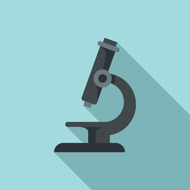 Icono de microscopio Ilustración plana del icono de vector de microscopio para diseño web