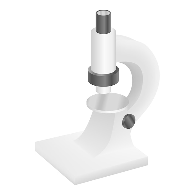 Vector icono de microscopio ilustración realista del icono de vector de microscopio para diseño web aislado sobre fondo blanco