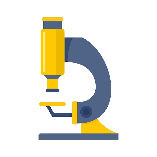 Icono de microscopio de laboratorio Ilustración plana del icono de vector de microscopio de laboratorio para diseño web