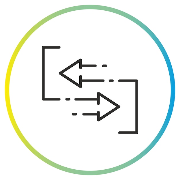 Vector icono de migración de datos