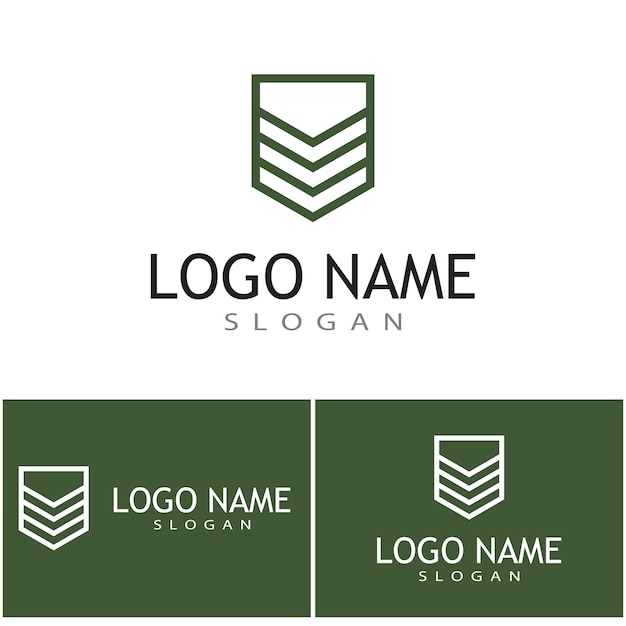Icono militar Diseño de ilustración vectorial Plantilla de logotipo