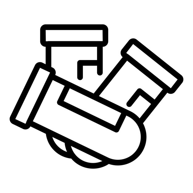 Icono de minerales saludables Contorno de icono de vector de minerales saludables para diseño web aislado sobre fondo blanco