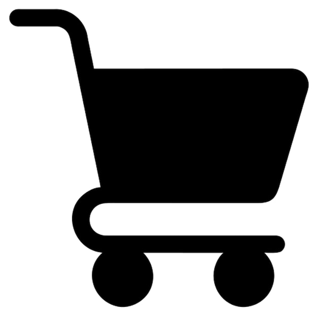 icono minimalista blanco del carrito de compras