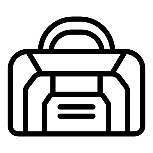 Icono minimalista de una maleta para viajes y negocios