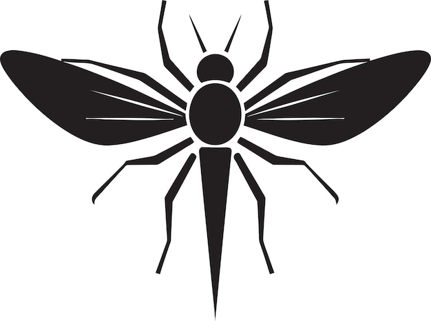 Vector icono minimalista mosquito logotipo vectorial mosquito elegante
