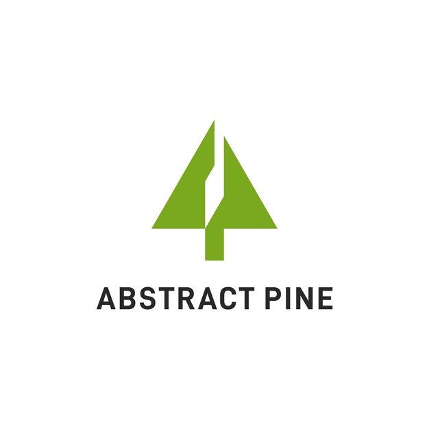 icono mínimo de abstract árbol de abeto