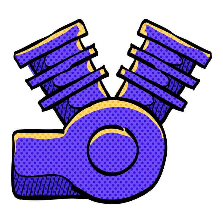 Vector icono de mitad de tono de la máquina de motocicleta ilustración vectorial de color dibujada a mano