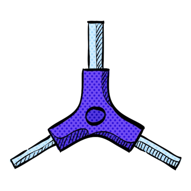 El icono de mitad de tono de la tecla de Allen es una ilustración vectorial de colores dibujada a mano.
