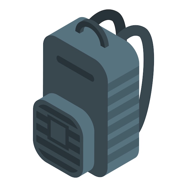 Icono de mochila de camping Isométrica de icono de vector de mochila de camping para diseño web aislado sobre fondo blanco