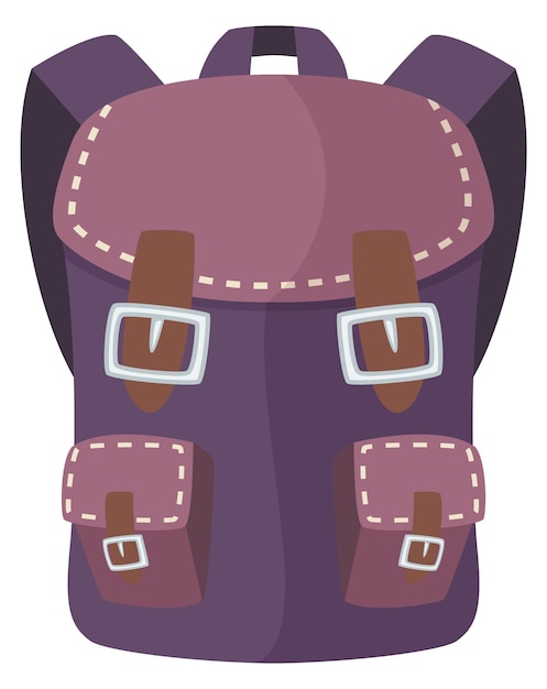 Icono de mochila de dibujos animados Bolso de cuero divertido para niños