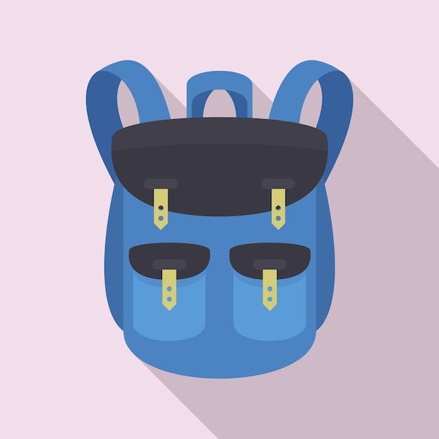Vector icono de mochila de escalada ilustración plana del icono vectorial de mochila de escalada para el diseño web