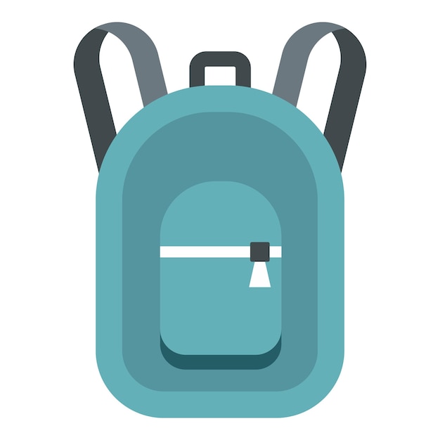 Vector icono de mochila en estilo plano aislado en fondo blanco ilustración vectorial del símbolo de la bolsa