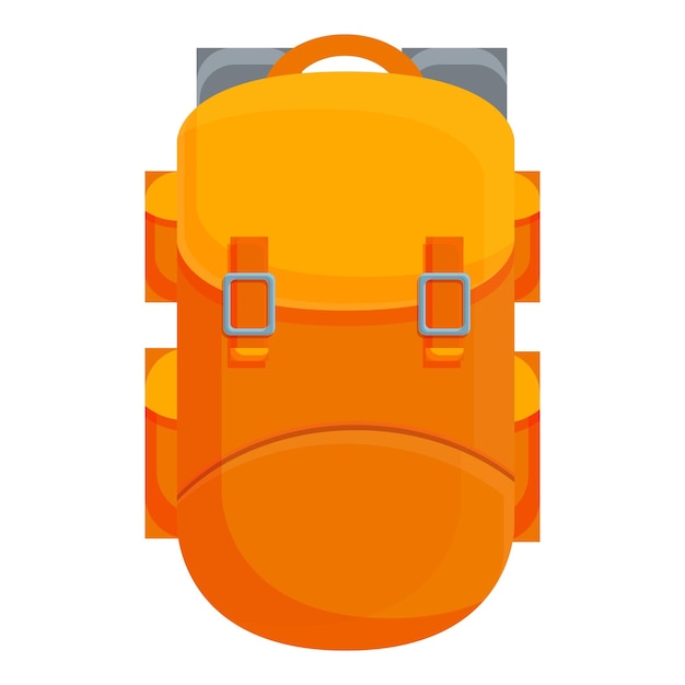 Icono de mochila grande para acampar Caricatura de icono de vector de mochila grande para acampar para diseño web aislado sobre fondo blanco